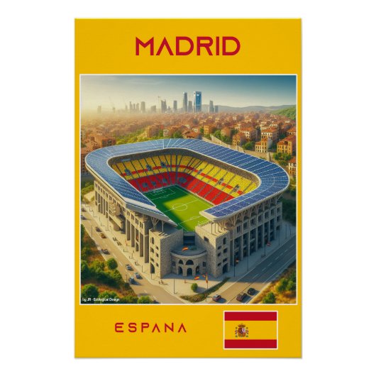 Madrid Stadium - Spain - Ecological Design Perfect Poster (Voorkant)