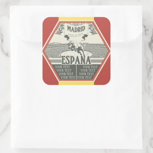 Madrid-sticker Vierkante Sticker (Tas)