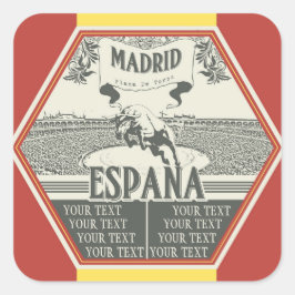 Madrid-sticker Vierkante Sticker