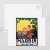 Madrid Temporada de Primavera -  kunstPoster Briefkaart (Voorkant / Achterkant)
