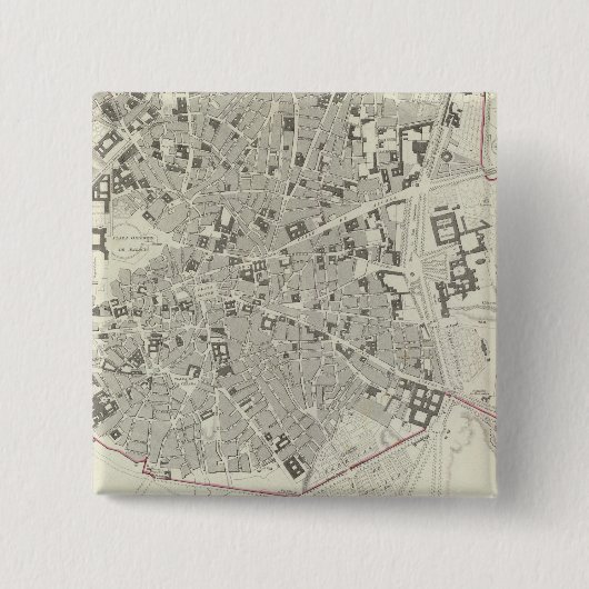 Madrid Vierkante Button 5,1 Cm (Voorkant)
