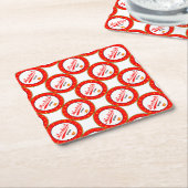 Madrid Vierkante Kartonnen Onderzetter (Schuin)