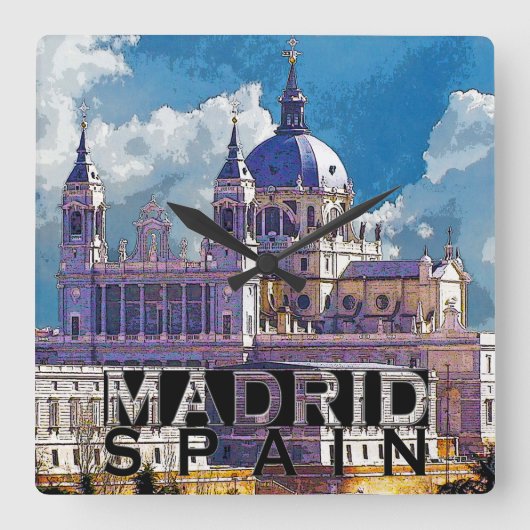 Madrid Vierkante Klok (Voorkant)