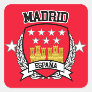Madrid Vierkante Sticker