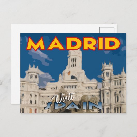 Madrid, Visite... Espagne, carte postale (Devant / Derrière)