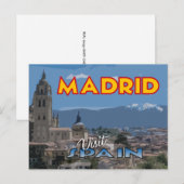 Madrid, Visite... Espagne, carte postale (Devant / Derrière)