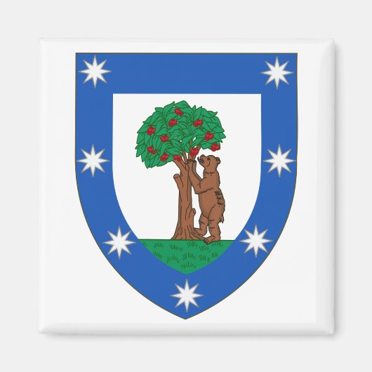 Madrid Wapenmunt Magnet Magneet (Voorkant)