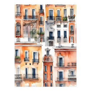 Madrid waterverf kunst foto afdruk