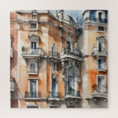 Madrid waterverf kunst legpuzzel (Verticaal)