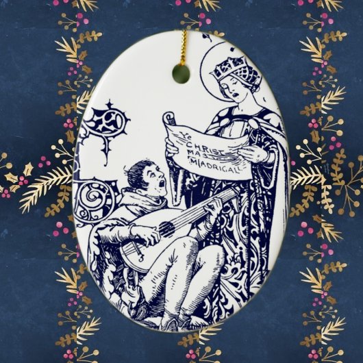 Madrigals voor Kerstmis Keramisch Ornament