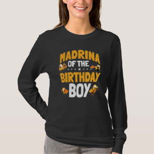 Madrina van de verjaardagsjongen bouwvakker Bd T-shirt