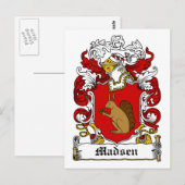 Madsen Family Crest Briefkaart (Voorkant / Achterkant)