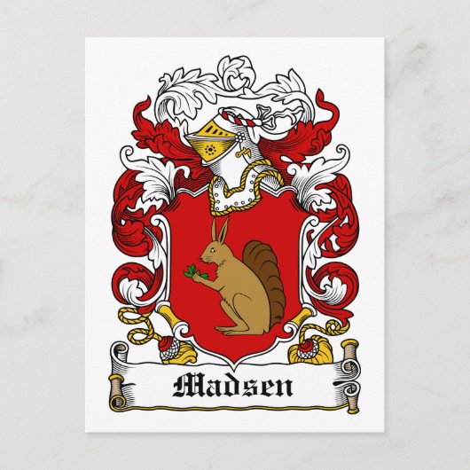 Madsen Family Crest Briefkaart (Voorkant)