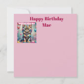 MAE ~ Carte d'anniversaire ~ Rose Blue ~ (Dos)