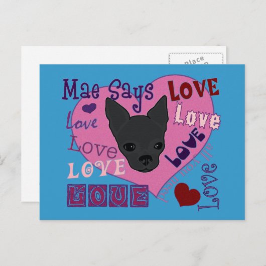 Mae dit je t'aime ! Carte postale (Devant / Derrière)