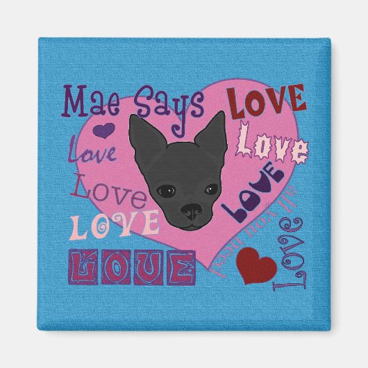 Mae zegt liefde! Magneet (Voorkant)