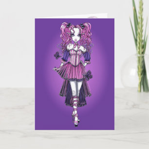 "Maegan" Roze Valentijn Fairy Art Kaart