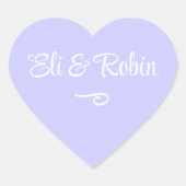 Maerblaarse Purper Persoonlijk Hart Sticker (Voorkant)