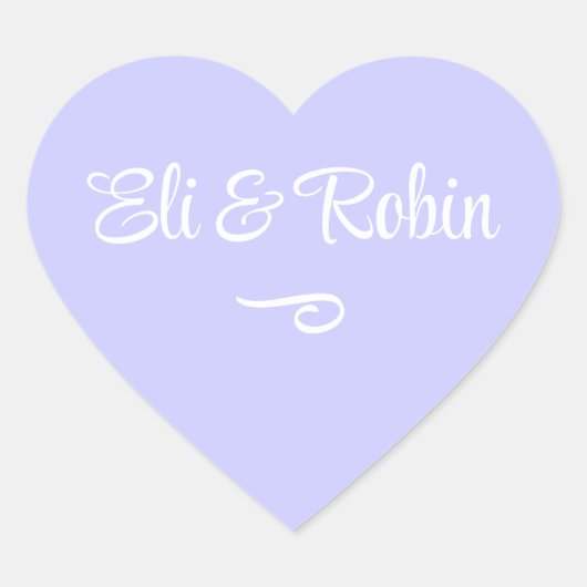 Maerblaarse Purper Persoonlijk Hart Sticker (Voorkant)