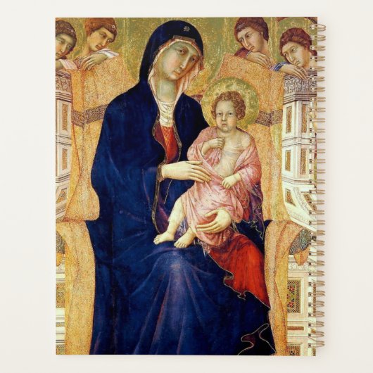 Maestà, detail van Madonna en Kind op de troon Planner (Achterkant)