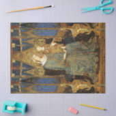 MAESTA, MAAGD EN KIND, Blauw Goud Geel Kerstmis Tissuepapier (Craft)