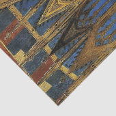 MAESTA, MAAGD EN KIND, Blauw Goud Geel Kerstmis Tissuepapier (Detail)