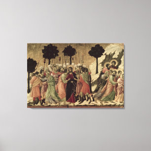 Maesta: Verraad van Christus, 1308-11 Canvas Afdruk