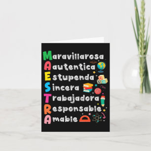 Maestra acroniem Spaanse leraar terug naar school Kaart