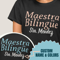 Maestra Bilingüe Tweetalige Leraar Custom Name