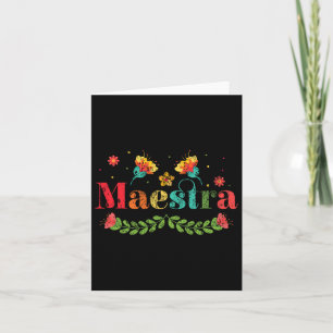 Maestra Spaanse leraar Meertalige thee Kaart