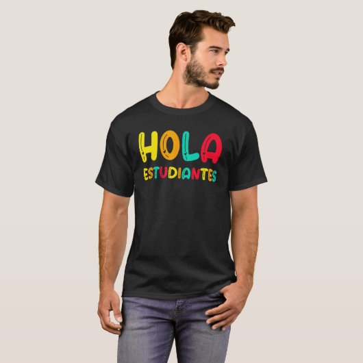 Maestra Spanish Teacher Back to School Hola Estudi T-shirt (Voorkant volledig)