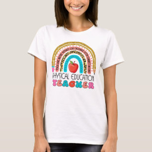 Maestra Teacher Pencil Rainbow Gift terug naar sch T-shirt