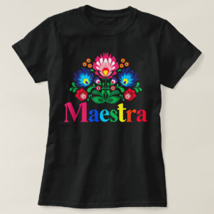 Maestra trots Spaanse leraar tweetalige leraar T-shirt