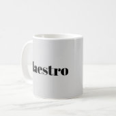 Maestro dirigent pianist muzikant thema koffiemok (Voorkant links)