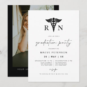 MAEVE Black en White Medical RN Zurse Afstuderen Kaart