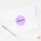 Maeve op Paars Heart Ronde Sticker (Envelop)