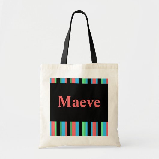 Maeve Striped Canvas tas (Voorkant)