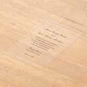 Maeve Traditionele Uitnodiging van het Huwelijk Acryl Uitnodigingen (Laagn)