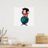 mafalda boven de wereld poster (Keuken)
