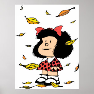 Mafalda herfst vertrekt Quino Comic argentino Poster