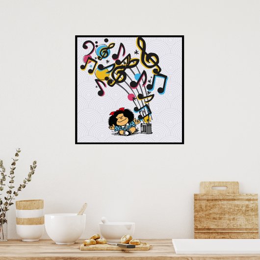 Mafalda muziek  poster (Keuken)