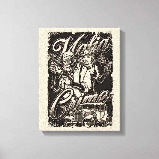 Mafia Misdaad Grote Baas Canvas Print (Voorkant)