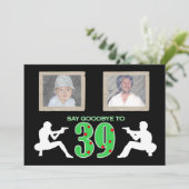 Mafia Style Foto 40th Birthday Celebration Kaart (Staand voorkant)