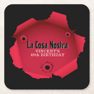 Mafia ThMED Vierkante Kartonnen Onderzetter