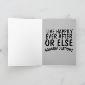 MAFIA TROUWKAART FELICITATIES FUNNY GANGSTER KAART (Binnen)