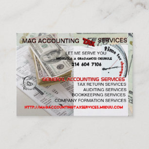 MAG ACCOUNTING TAX SERVICES MOISOLA AGBADAMOSI VISITEKAARTJE