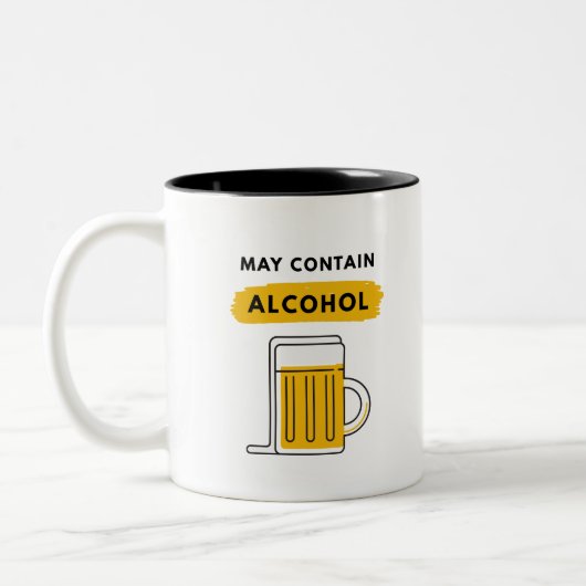 Mag alcohol bevatten tweekleurige koffiemok (Links)
