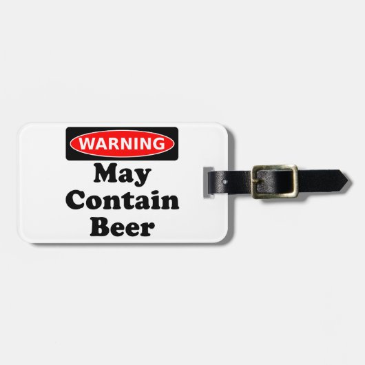 Mag bier bevatten bagagelabel (Voorkant horizontaal)