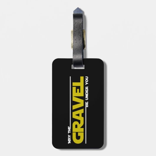 Mag de grind onder je liggen? bagagelabel (Achterkant verticaal)