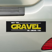 Mag de grind onder je liggen? bumpersticker (Op auto)
